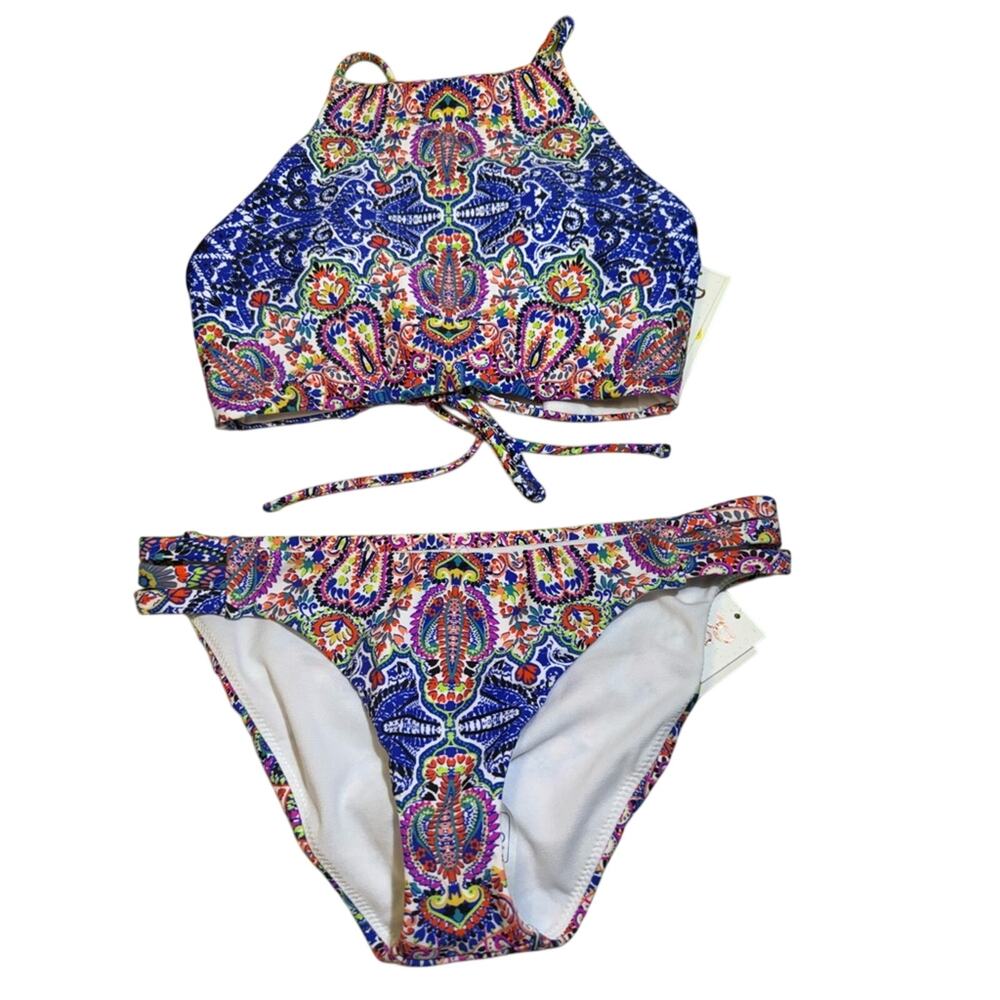 Raisins Women’s High-Neck Bikini Set Size S/P/CH NWT